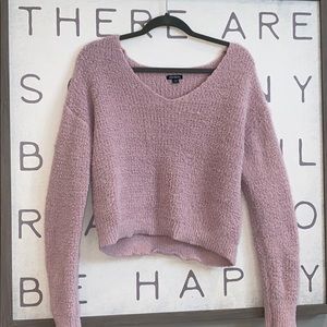 Light pastel pink fuzzy sweater